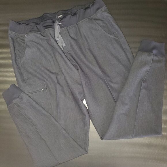 FIGS Zamora Jogger Scrub Pants Graphite Gray Cargo Zip Pocket 2XLT | 2X Tall - Picture 1 of 12